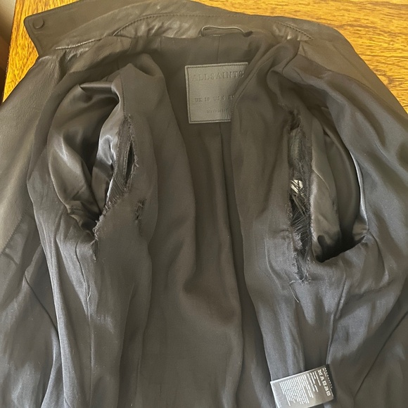 ALLSAINTS- Balfern Leather Biker Jacket- US Size 6 - Picture 8 of 15